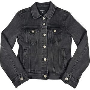J.Crew Black Denim Jacket Mercantile Women's S Rustic Trucker